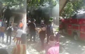 Incendio en el barrio Villa Muvdi de Soledad.