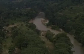 Imagen aérea del río Guachaca.