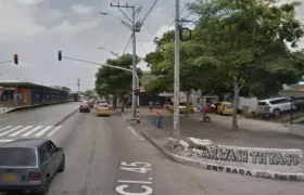 Calle Murillo con carrera 26, sector donde fue encontrado el cadáver. 
