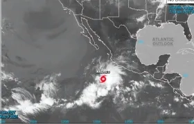 Localización de la tormenta Andrés.
