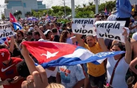 Las manifestaciones cuentan con el apoyo de cubanos residentes en Miami.