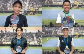 Camila Marrugo, Nicolás Moreno, Juan Iguarán y Santiago Utrera, algunos de los ganadores del torneo. 