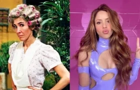 El personaje 'Doña Florinda' y la cantante Shakira.