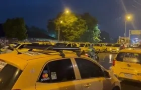 Concentración de taxistas en Cali