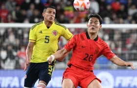 Kevin Cstaño en acción durante el partido contra Corea del Sur.