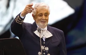 El tenor español en el concierto que ofreció en el coliseo cubierto de Envigado
