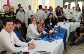 Margarita Cabello Blanco en rueda de prensa