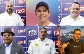 Luis Enrique Guzmán, Alejandro Char, Harry Silva, Ronald Valdés, Antonio Bohórquez y Hassan Fares