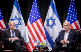 El presidente de los Estados Unidos, Joe Biden y el Primer Ministro israelí, Benjamin Netanyahu. 