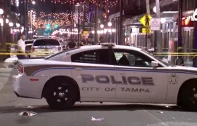 La calle de la tragedia en Tampa tras el tiroteo en noche de Halloween.