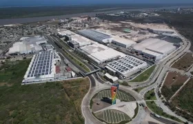 Vista aérea de la compañía Tecnoglass en Barranquilla