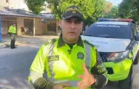Capitán Alexis Ospina, Comandante de la Policía de Tránsito y Transporte de Barranquilla. 