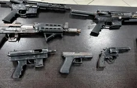 Armas incautadas en Ecuador. 