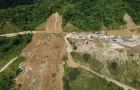  Imagen aérea de la zona de la tragedia.