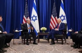 El Presidente de EE.UU. Joe Biden y el primer ministro israelí Benjamin Netanyahu en una foto de archivo. 