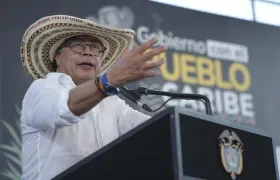 Gustavo Petro, Presidente de Colombia, hoy martes en Ayapel