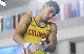 Ángel Barajas, gimnasta colombiano. 