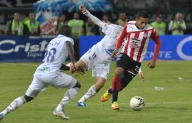 Jaider Romero en la final de Liga contra Once Caldas, en 2011.