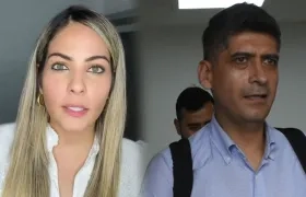 Laura Ojeda y el Fiscal Mario Burgos.
