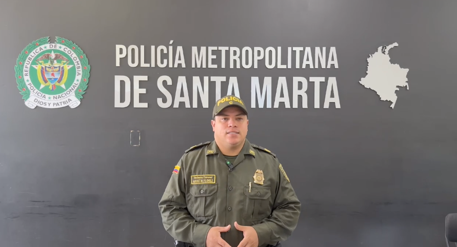 Teniente Coronel Agustín Flores, Comandante Operativo de Seguridad en Santa Marta.