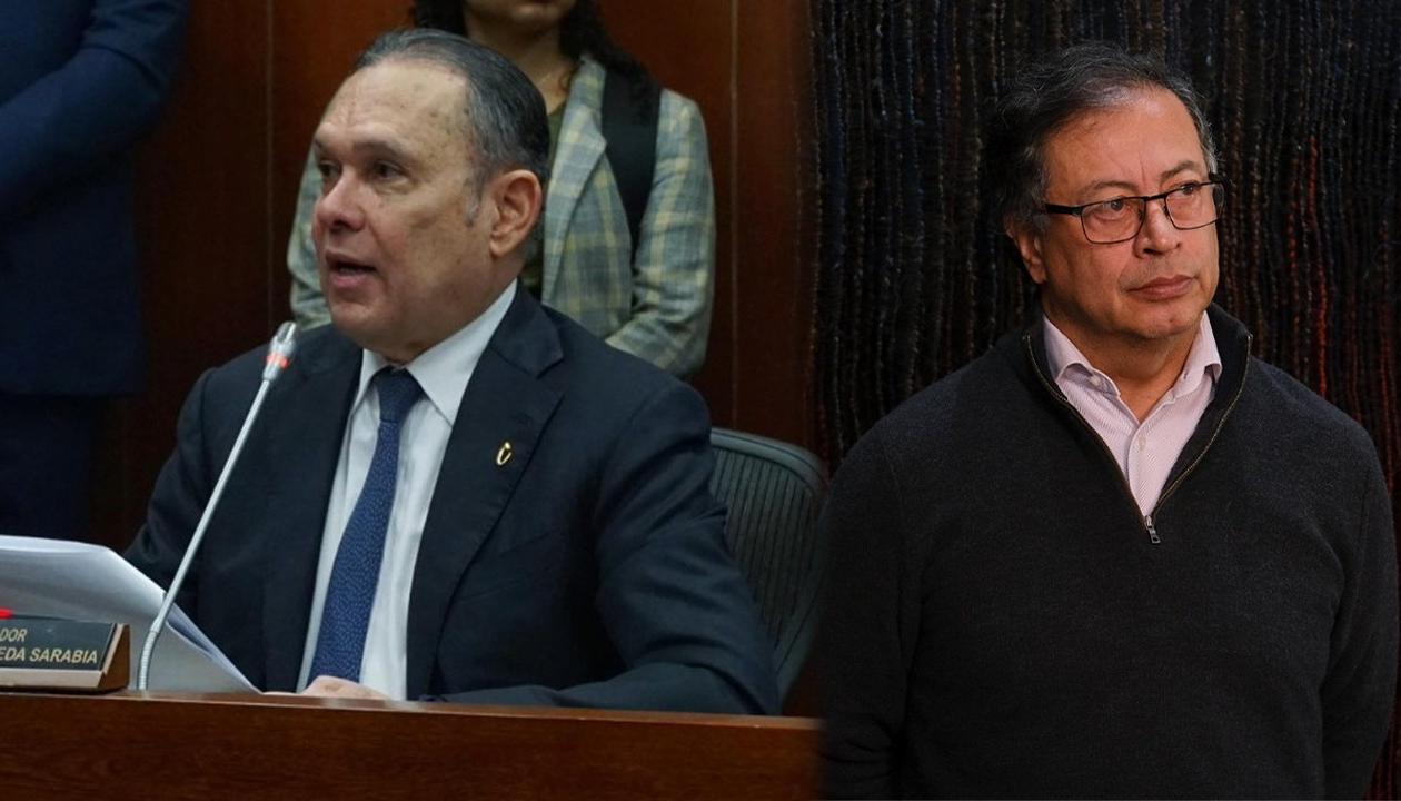 Senador Efraín Cepeda y el Presidente Gustavo Petro.