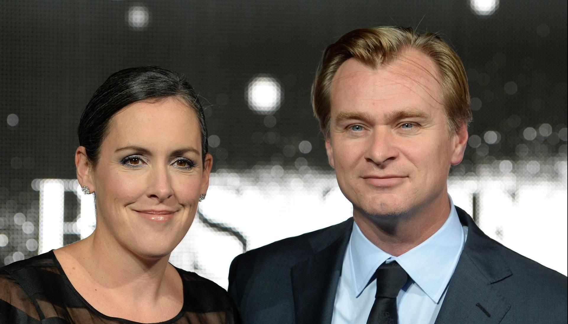 El director británico estadounidense Christopher Nolan (derecha) y su esposa, la productora británica Emma Thomas.