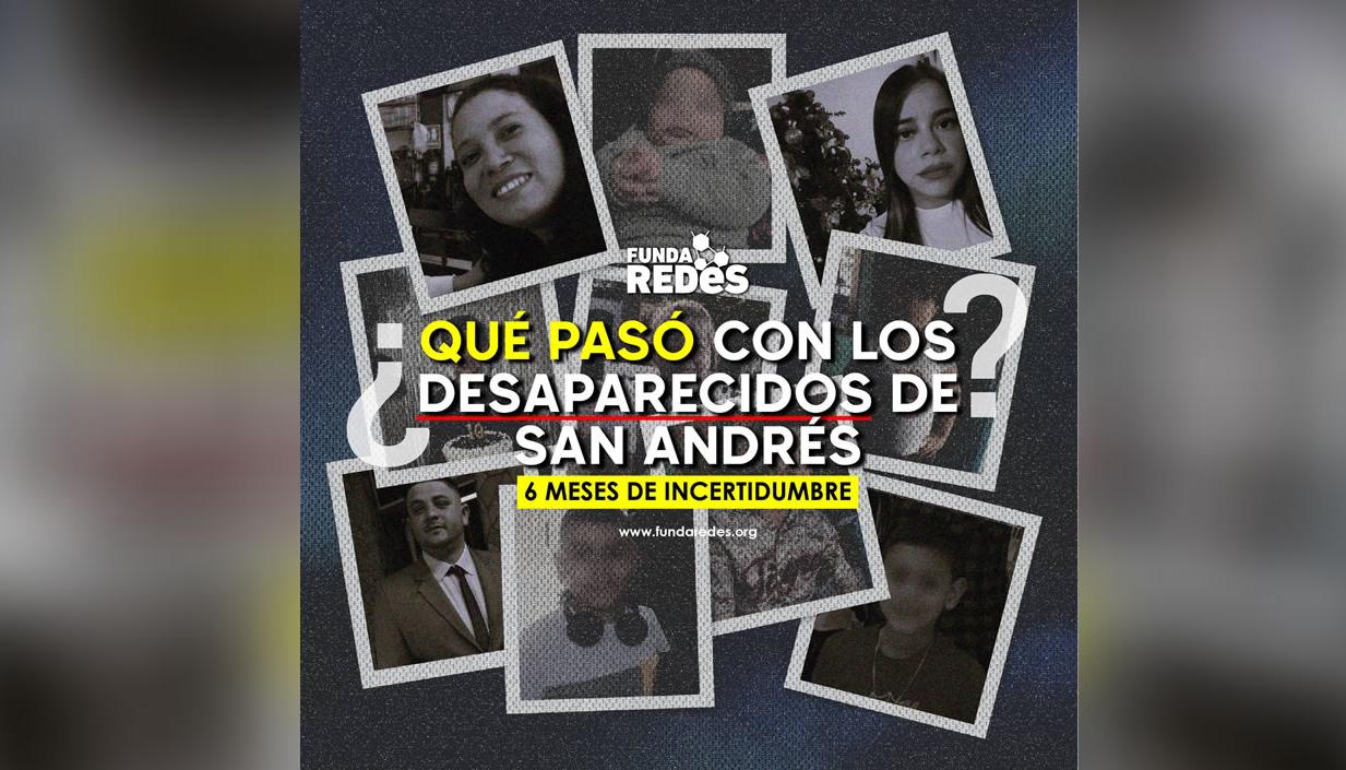 La imagen sobre algunos de los desaparecidos venezolanos que salieron de San Andrés hace seis meses