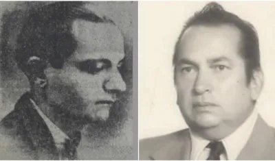 Elías Pellet y Juan Illera Palacio, dos íconos de la radio barranquillera.