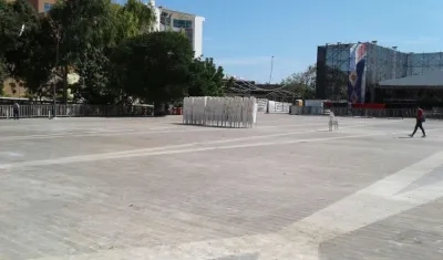 La Plaza de la Paz tras la jornada de limpieza luego de la Lectura del Bando.