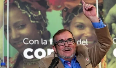 El líder la Fuerza Alternativa Revolucionaria del Común (FARC), Rodrigo Londoño