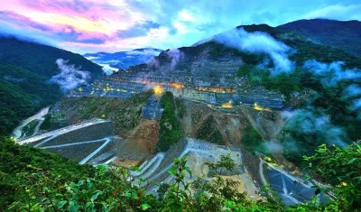 Panorámica de la hidroeléctrica de Ituango, en el departamento de Antioquia.