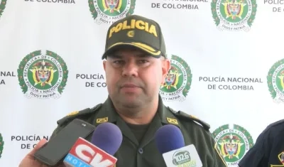 El coronel Gelber Peña, comandante operativo de la Policía Metropolitana. 