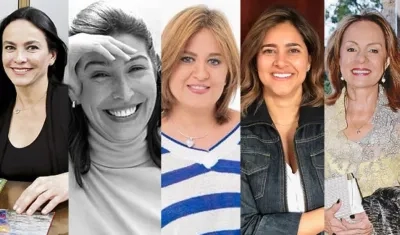 Luz María Zapata, Ana Lucrecia Ramírez, Verónica Alcocer, María Juliana Ruiz y Rosalba Restrepo.