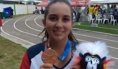Sara López, arquera colombiana.  