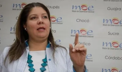  La directora nacional de la Misión de Observación Electoral (MOE), Alejandra Barrios Cabrera