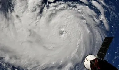 Así es visto el huracán Florence aproximándose a Carolina del Norte y Carolina del Sur.