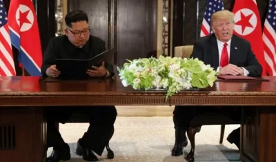 El líder norcoreano, Kim Jong Un y el Presidente de Estados Unidos, Donald Trump.