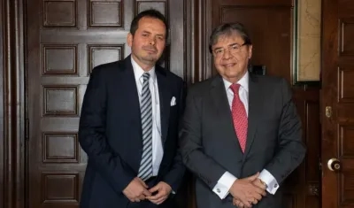 El de la Misión de Verificación de la ONU en Colombia, Carlos Ruiz Massieu y el Canciller Carlos Holmes Trujillo.