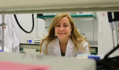 Silvia Muro en su laboratorio.