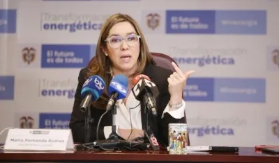 María Fernanda Suárez, Ministra de Minas y Energía.