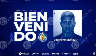 Juan Camilo 'Cucho' Hernández jugará la próxima temporada cedido en el Getafe.