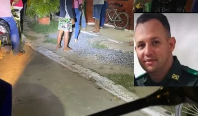 El patrullero de la Policía Alejandro Serna Chaverra fue atacada a bala en la puerta de la casa de su suegra. 