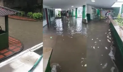 Colegio Itida inundado. 