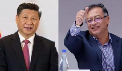 Xi Jinping y Gustavo Petro.