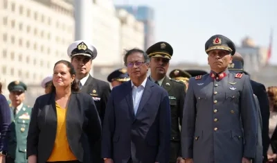 Presidente Gustavo Petro durante su visita a Chile.