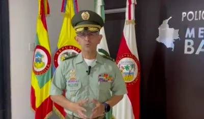 El general Jorge Urquijo, comandante de la Policía Metropolitana de Barranquilla.