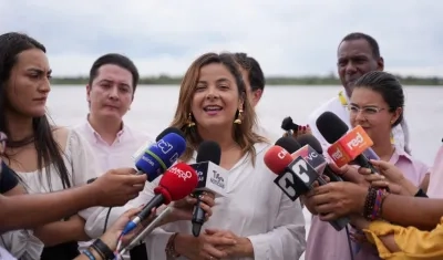 Jhenifer Mojica, Ministra de Agricultura, cuando hacía el anuncio desde Barranquilla