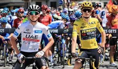 Tadej Pogacar y Jonas Vingegaard, segundo y primero del Tour de Francia. 