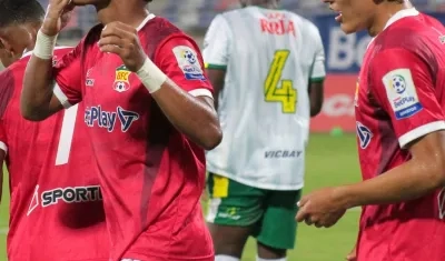 Ricardo Caraballo marcó un doblete en el triunfo del Barranquilla FC sobre el Quindío. 