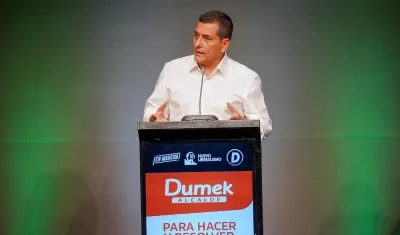 El candidato a la Alcaldía de Cartagena, Dumek Turbay.